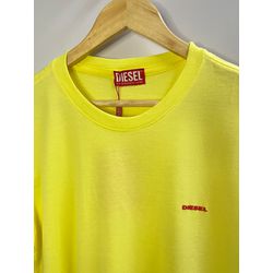 Camiseta Organic Cotton DSL - Amarelo escrita verm... - Atacado da Camiseteria Poa