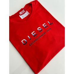 Camiseta Cotton Egípcio DSL Estampada - Vermelho -... - Atacado da Camiseteria Poa