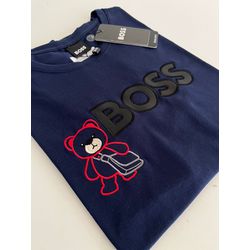Camiseta Cotton Egípcio HB Estampada - Azul Marinh... - Atacado da Camiseteria Poa