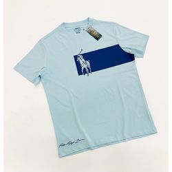 Camiseta Algodão Egípcio RL - Azul Claro - rl00002... - Atacado da Camiseteria Poa