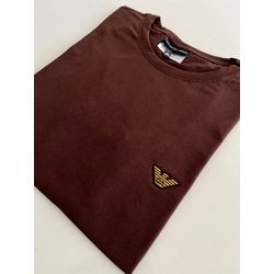 Camiseta Cotton Egípcio Arm Básica - Marrom - 1052... - Atacado da Camiseteria Poa