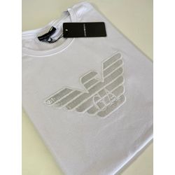 Camiseta Cotton Egípcio Arm Básica - Branco - 1052... - Atacado da Camiseteria Poa