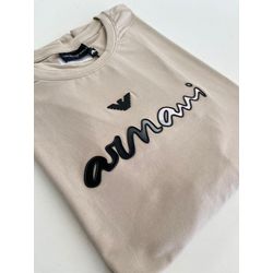 Camiseta Cotton Egípcio Arm Básica - Bege - 105203... - Atacado da Camiseteria Poa