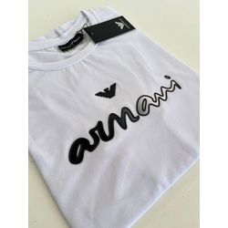 Camiseta Cotton Egípcio Arm Básica - Branco - 1052... - Atacado da Camiseteria Poa