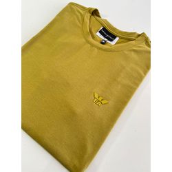 Camiseta Cotton Egípcio Arm Básica - amarelo queim... - Atacado da Camiseteria Poa