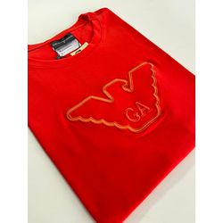 Camiseta Cotton Egípcio Arm Básica - Vermelho - 10... - Atacado da Camiseteria Poa