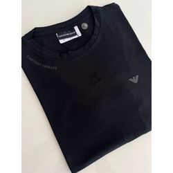 Camiseta Cotton Egípcio Arm Básica - Preto - 10520... - Atacado da Camiseteria Poa