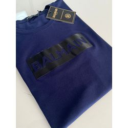 Camiseta Luxo BLM Estampada - Azul Marinho - blm0... - Atacado da Camiseteria Poa