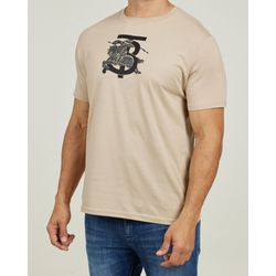 Camiseta Algodão Egípcio BRB - Bege - 108105021 - Atacado da Camiseteria Poa