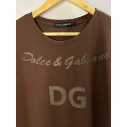 Camiseta Luxo DG Estampada - Marrom - 105011163 - Atacado Porto Alegre