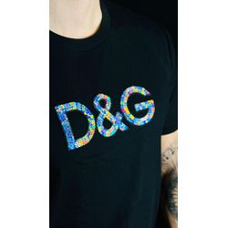 Camiseta Importada DG Estampada - Preto - 1020110... - Atacado Porto Alegre