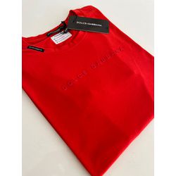 Camiseta Cotton Egípcio DG Estampada - Vermelho - ... - Atacado da Camiseteria Poa