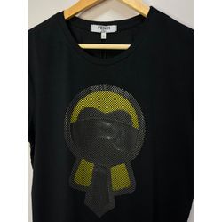 Camiseta Luxo Estampada FND - Preto - 105036099 - Atacado Porto Alegre