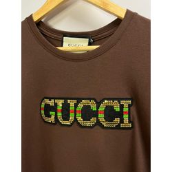 Camiseta Cotton Egípcio GCC Estampada - Marrom - 1... - Atacado Porto Alegre