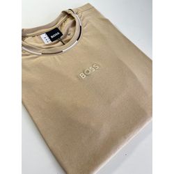 Camiseta Cotton Egípcio HB Básica - Bege Escuro - ... - Atacado da Camiseteria Poa