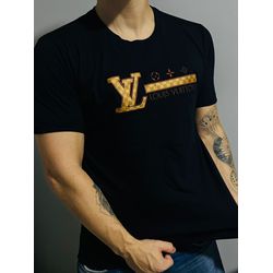 Camiseta Importada LV Estampada - Preto - 10202001 - Atacado Porto Alegre
