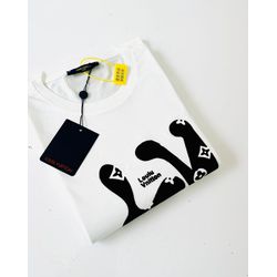 Camiseta Importação LV Estampada - Branco - Import... - Atacado da Camiseteria Poa