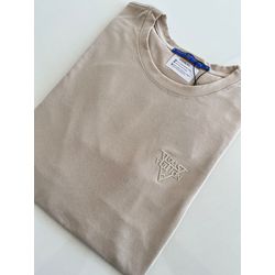 Camiseta Cotton Egípcio LV Estampada - Bege - cott... - Atacado Porto Alegre