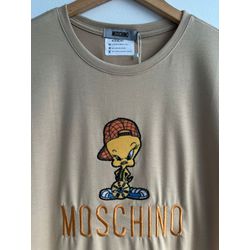 Camiseta Cotton Egipcio Estampada MSCN - Bege - 10... - Atacado da Camiseteria Poa