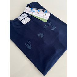 Camiseta Cotton Egípcio OFW Estampada - Azul Marin... - Atacado da Camiseteria Poa
