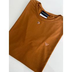 Camiseta Cotton Egípcio Arm - Marrom - 1052030212 - Atacado Porto Alegre