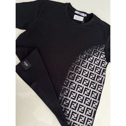 Camiseta Cotton Egípcio FND Estampada - Preto - fn... - Atacado da Camiseteria Poa