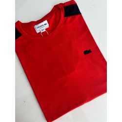 Camiseta Cotton Egípcio LCT - Vermelho jacaré pret... - Atacado Porto Alegre
