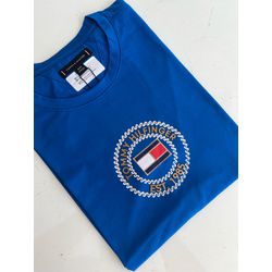 Camiseta Cotton Egípcio TH Estampada - Azul Bic - ... - Atacado da Camiseteria Poa