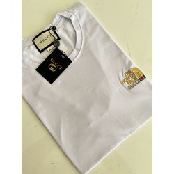 Camiseta Cotton Egípcio GCC TNF Estampada - Branco... - Atacado da Camiseteria Poa