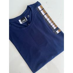 Camiseta Cotton Egípcio HB Estampada - Azul Marinh... - Atacado da Camiseteria Poa