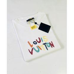 Camiseta Importação LV Estampada - Branco - Import... - Atacado da Camiseteria Poa