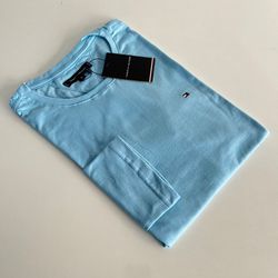 Camiseta Manga Longa TH - Azul Bebe - 592 - Atacado da Camiseteria Poa