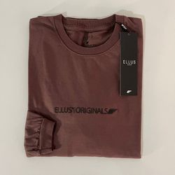 Camiseta Manga Longa ELS PREMIUM - Marrom - MLELS0... - Atacado Porto Alegre