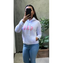 Moletom FEMININO C/ Capuz GAP - Branco - MolFemGap... - Atacado Porto Alegre