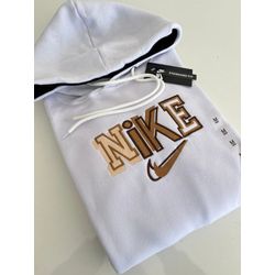 Moletom C/ Capuz Premium NK - branco - capuzNK0051 - Atacado Porto Alegre
