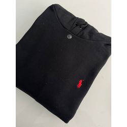 Moletom C/ Capuz HB - Preto com cavalo vermelho - ... - Atacado Porto Alegre