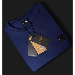 Camiseta SEDA PIMA HB Básica - Azul Marinho - spi... - Atacado da Camiseteria Poa