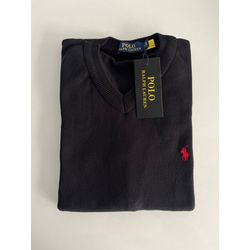 Sueter RL Gola V - Preto cavalo vermelho - 9030120... - Atacado da Camiseteria Poa