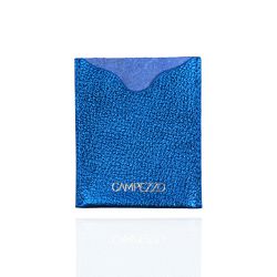 Carteira Slim Couro Azul Royal Metalizado - CAMPEZZO