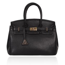 Bolsa Meryl Couro Preto - CAMPEZZO