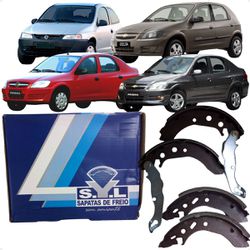 Jogo De Sapatas Lonas De Freio Traseiro Gm Celta P... - Campos Autopeças