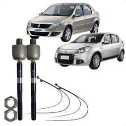 Par Braço Barra Axial Direção Logan Sandero 2007 A... - Campos Autopeças