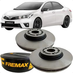 Par Disco Freio Dianteiro Ventilado Corolla 1.8 2.... - Campos Autopeças