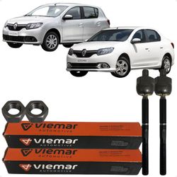 Par Braço Barra Articulação Axial Direção Logan Sa... - Campos Autopeças