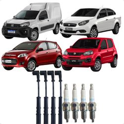 Kit Cabos e Velas Ignição Fiorino Uno Grand Siena ... - Campos Autopeças