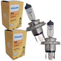 Par Lâmpada Farol Alto e Baixo H4 12v 55w Philips - Campos Autopeças