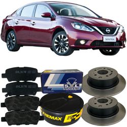 Kit Disco Pastilha Freio Traseiro Nissan Sentra 20... - Campos Autopeças
