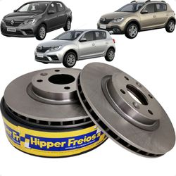 Par Disco Freio Dianteiro Ventilado Logan Sandero ... - Campos Autopeças