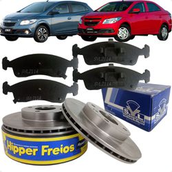Kit Discos e Pastilhas Freio Dianteiro Onix Prisma... - Campos Autopeças