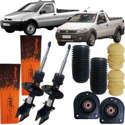 Kit Amortecedor Coxim Batente Dianteiro Strada 200... - Campos Autopeças